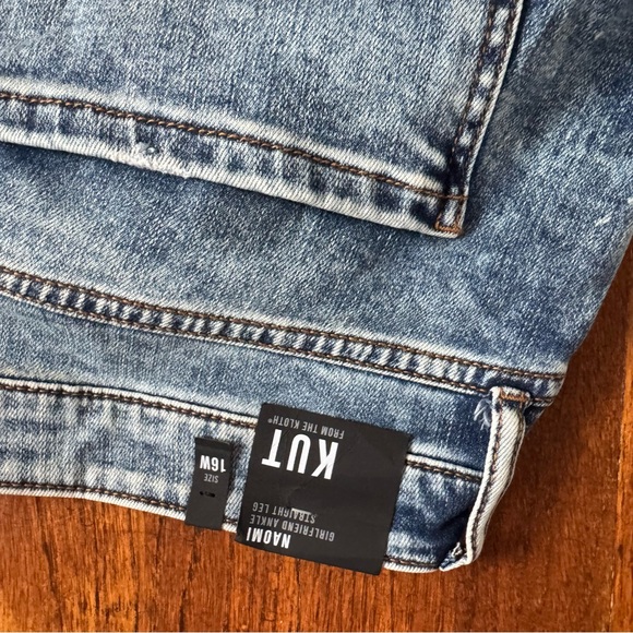 Kut From the Kloth Naomi Girlfriend Ankle Straight Leg Distressed Jeans - Picture 5 of 15
